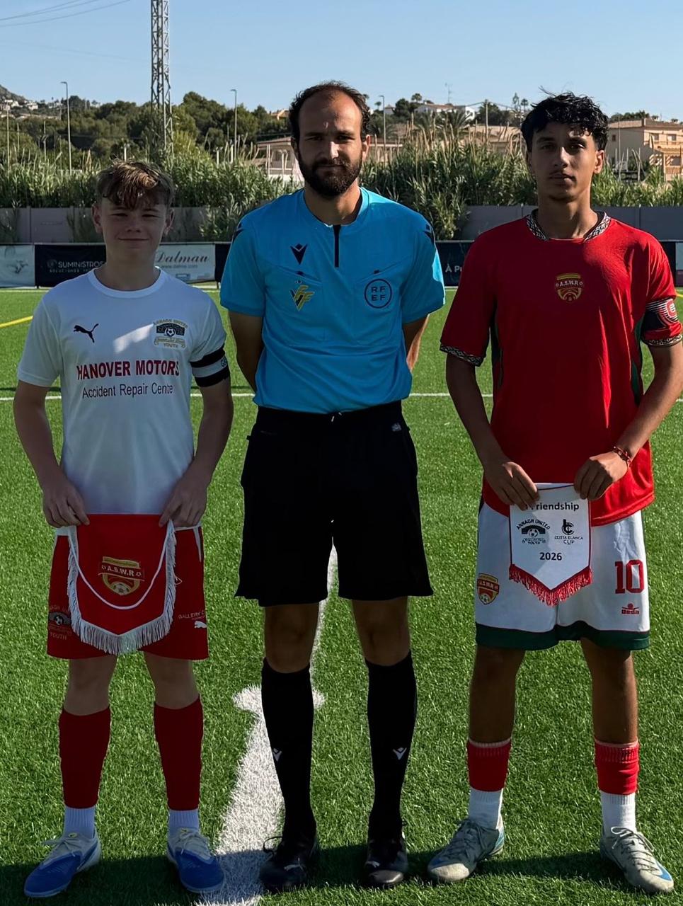 Match de la fraternité face à Armagh United - notre capitaine Yazid El Bakkali